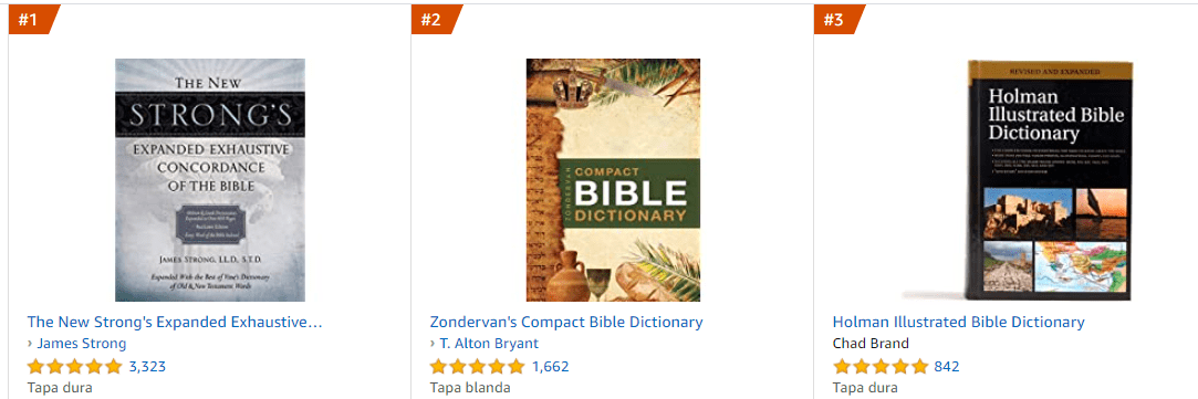 El Diccionario Strong es el número uno de la lista de los diccionarios bíblicos más populares