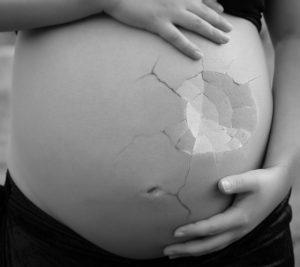 pregnant, girl, stomach